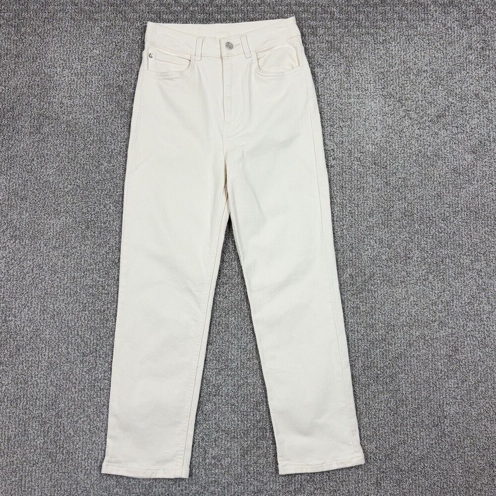 Vanessa Bruno Jeans Womens 6 AU 34 White High Rise Straight Minimalist Capsule